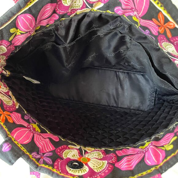 Vera Bradley Tote Bag Magnetic Closure Pirouette Pink Retired Pattern Black Pink - Picture 3 of 7